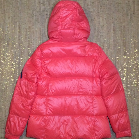 American Eagle Girls Puffer Jacket Coral Size M - Picture 5 of 9